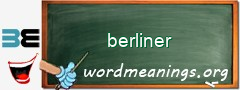 WordMeaning blackboard for berliner